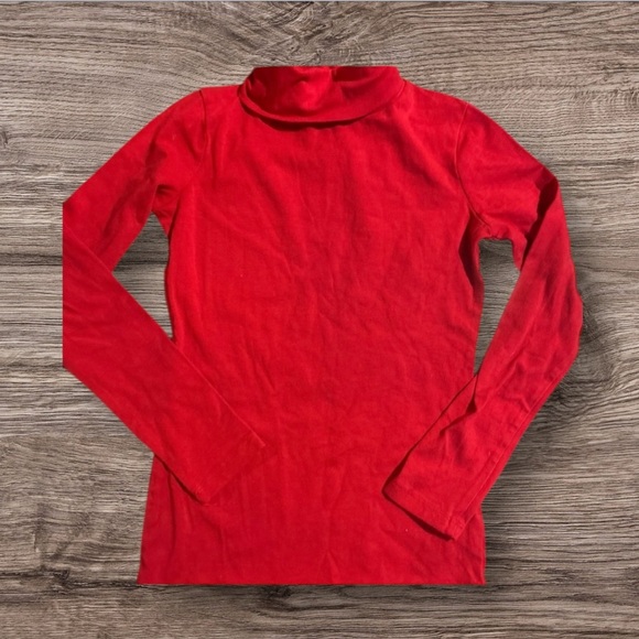 CHEROKEE EUC GIRLS Red Turtleneck Long Sleeve Top Shirt Tops Shirts Sz 6 6X - Picture 1 of 3